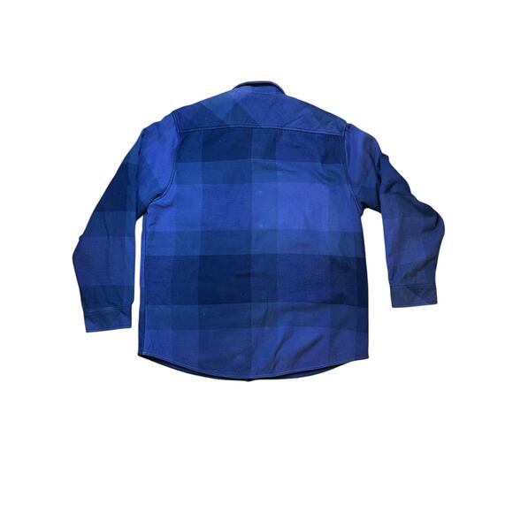 Volcom Men’s Workwear Blue Buffalo Plaid Flannel Snap Button Shirt Jacket XXL - Picture 4 of 4